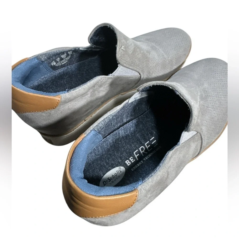 Dr. Scholl’s BE FREE Gray Suede Slip-On Sneakers Size 7M